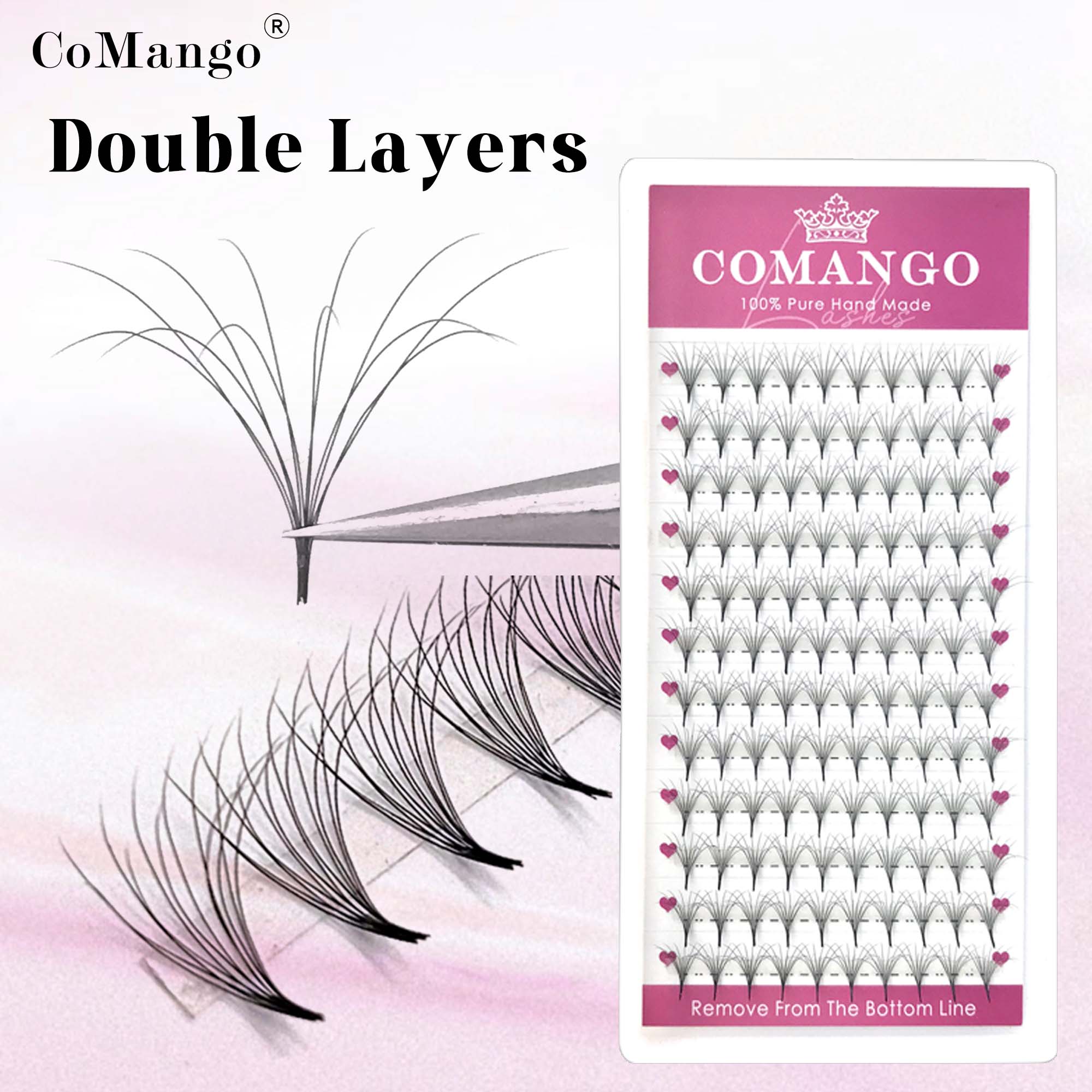 Mega Volume Lash - COMANGO cantik dua lapis berbulu premade
