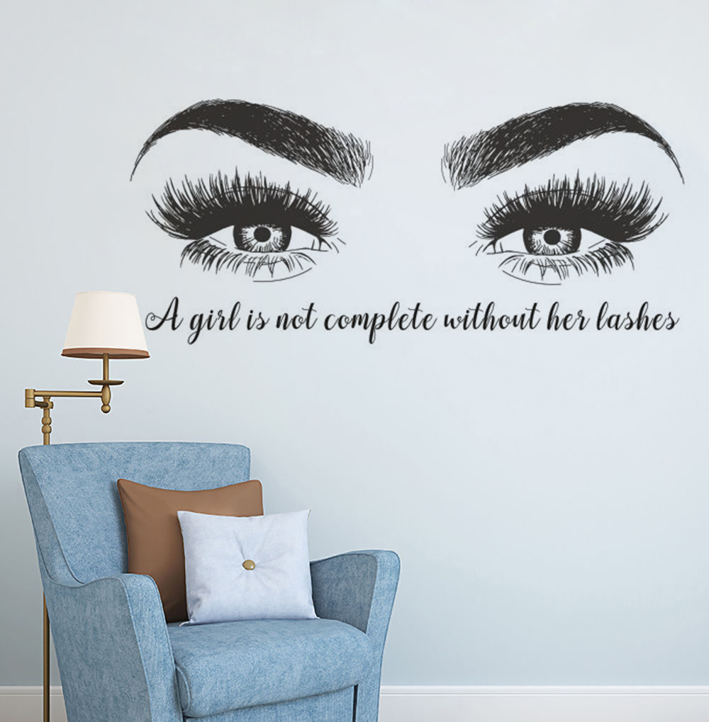 Eyelash Extension Quotes - Bulu Mata Alis Vinyl Stiker Dinding