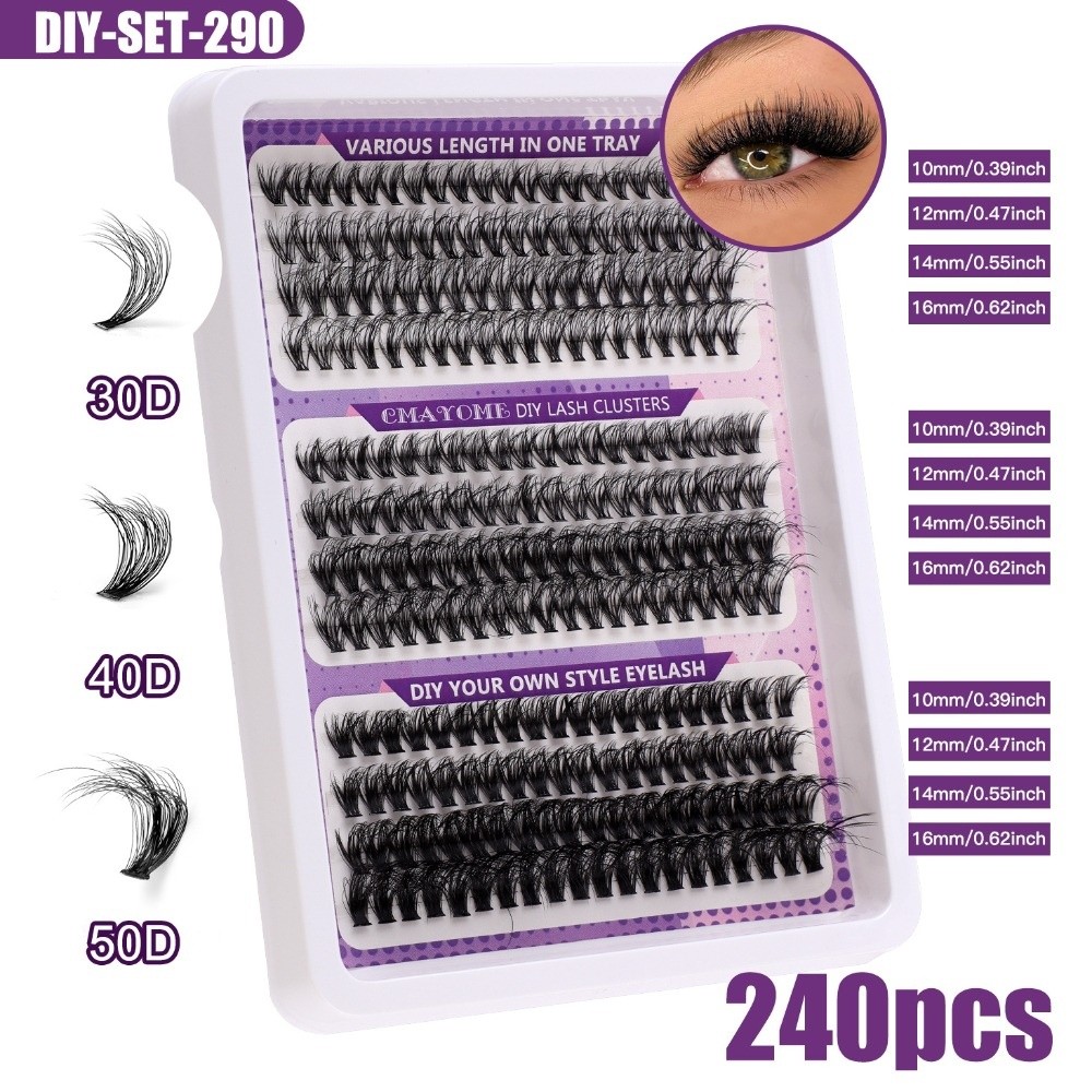Eyelash Extension Cluster - Bulu Mata Palsu Natural Look Wispy