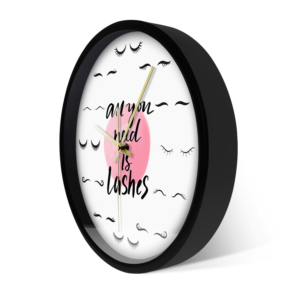 Jam Dinding Dekoratif Senyap M - Eyelash Extension Quotes ulasan dan harga