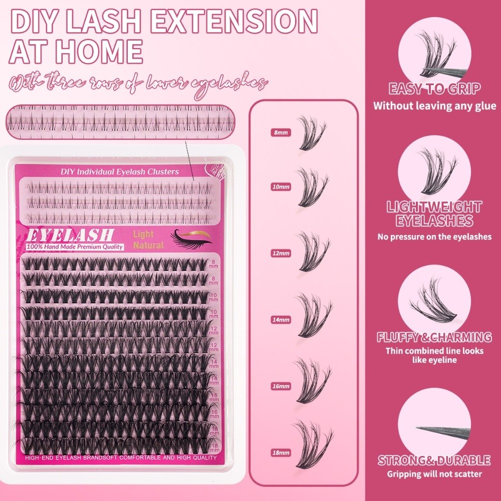 Bulu Mata Palsu Panjang 8-18mm - Eyelash Extension Cluster ulasan dan harga