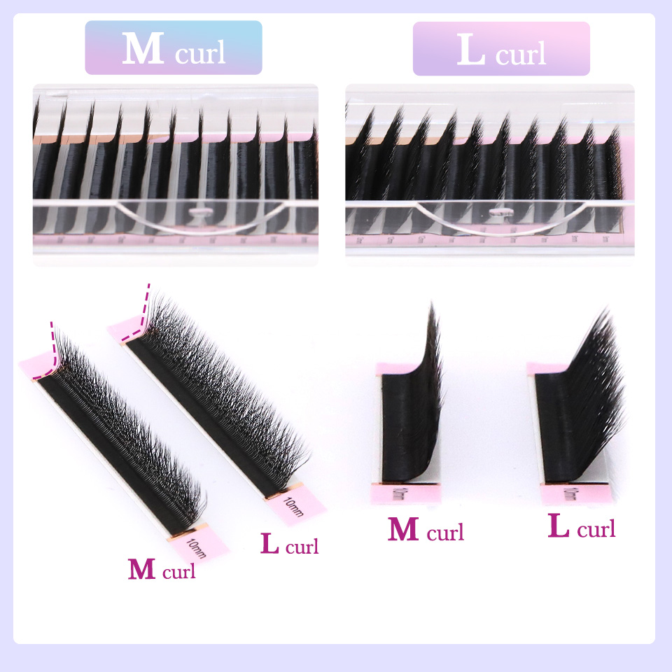 L M (LU ) Curl W bentuk eksten - Eyelash Extension Yy ulasan dan harga